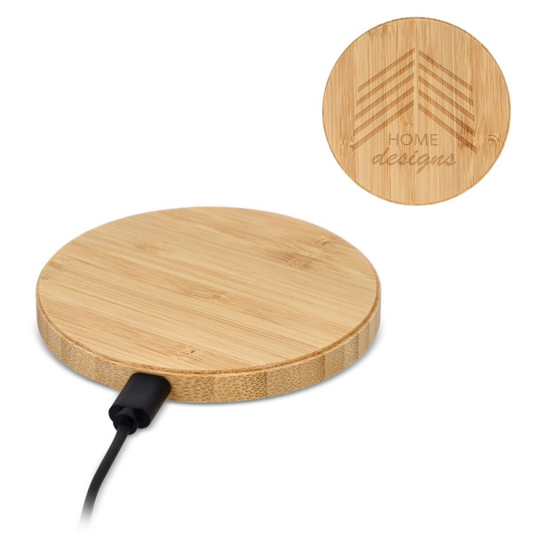 Wireless Ladepad Bambus 15W