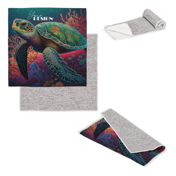 Schnelltrocknendes Golfhandtuch mit Haken R-PET 30x30cm Sublimation