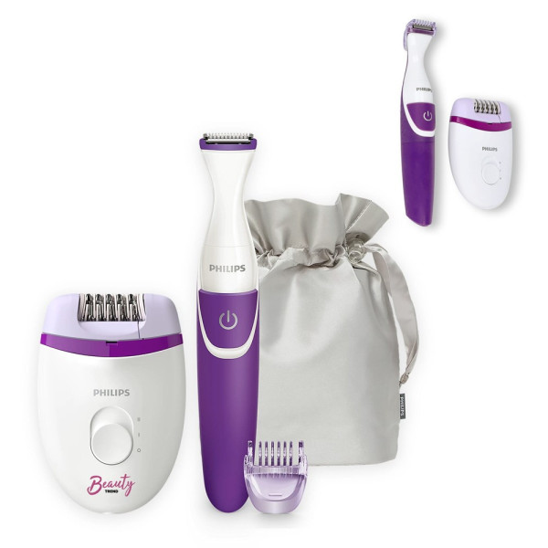 BRP505|Philips Satinelle Kompakt-Epilierer mit Kabel & kabellosem Bikini-Trimmer