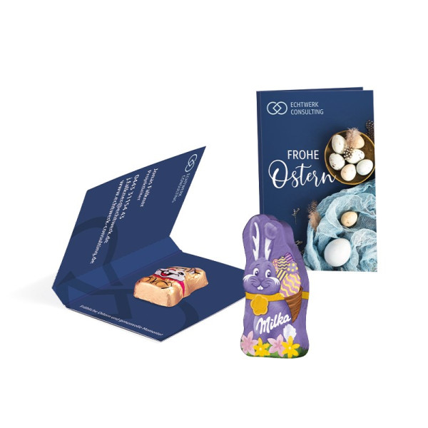 Werbekarte Visitenkartenformat mit Osterhase